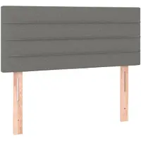 vidaXL Hoofdbord 80x5x78/88 cm stof donkergrijs