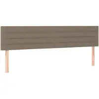 vidaXL Hoofdborden 200x5x78/88 cm stof taupe