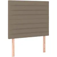 vidaXL Hoofdbord taupe 100x5x118/128 cm Stof