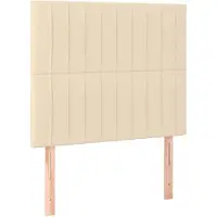 vidaXL Hoofdbord crème 100x5x118/128 cm stof