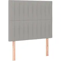 vidaXL Hoofdbord lichtgrijs 90x5x118/128 cm stof