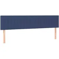 vidaXL Hoofdborden 200x5x78/88 cm stof blauw