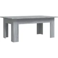 vidaXL Salontafel 100x60x42 cm bewerkt hout grijs sonoma eikenkleurig