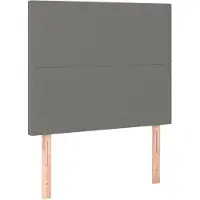 vidaXL Hoofdbord donkergrijs 100x5x118/128 cm Stof