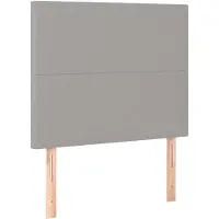 vidaXL Hoofdbord lichtgrijs 100x5x118/128 cm stof