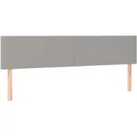 vidaXL Hoofdborden 160x5x78/88 cm stof lichtgrijs