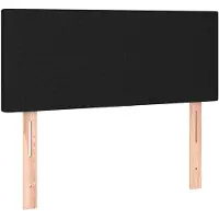 vidaXL Hoofdbord 100x5x78/88 cm stof zwart