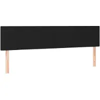 vidaXL Hoofdborden 180x5x78/88 cm stof zwart