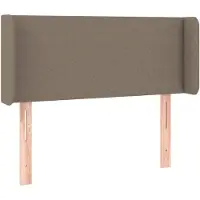 vidaXL Hoofdbord met randen 103x16x78/88 cm stof taupe