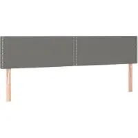 vidaXL Hoofdborden 180x5x78/88 cm stof donkergrijs