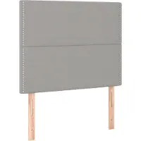 vidaXL Hoofdbord lichtgrijs 100x5x118/128 cm stof