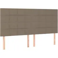 vidaXL Hoofdbord taupe 200x5x118/128 cm Stof