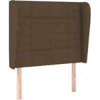 vidaXL Hoofdbord met randen 93x23x118/128 cm stof donkerbruin