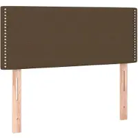 vidaXL Hoofdbord 100x5x78/88 cm stof donkerbruin