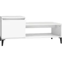 vidaXL Salontafel 100x50x45 cm bewerkt hout wit
