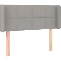 vidaXL Hoofdbord met randen 93x16x78/88 cm stof lichtgrijs