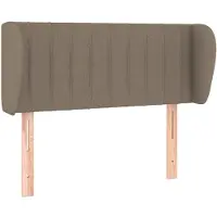 vidaXL Hoofdbord met randen 103x23x78/88 cm stof taupe