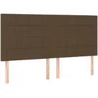 vidaXL Hoofdbord donkerbruin 180x5x118/128 cm stof