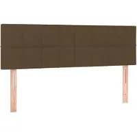 vidaXL Hoofdborden 144x5x78/88 cm stof donkerbruin