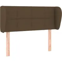 vidaXL Hoofdbord met randen 93x23x78/88 cm stof donkerbruin