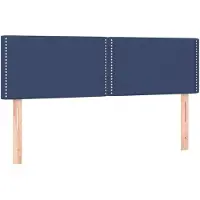 vidaXL Hoofdborden 144x5x78/88 cm stof blauw