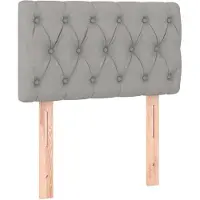 vidaXL Hoofdbord 80x7x78/88 cm stof lichtgrijs