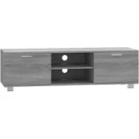 vidaXL Tv-meubel 140x40,5x35 cm bewerkt hout grijs sonoma eikenkleurig