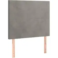 vidaXL Hoofdbord lichtgrijs 100x5x118/128 cm fluweel