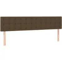 vidaXL Hoofdborden 200x5x78/88 cm stof donkerbruin