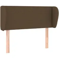 vidaXL Hoofdbord met randen 103x23x78/88 cm stof donkerbruin