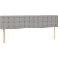 vidaXL Hoofdborden 160x5x78/88 cm stof lichtgrijs