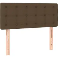 vidaXL Hoofdbord 100x5x78/88 cm stof donkerbruin