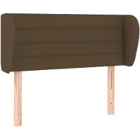vidaXL Hoofdbord met randen 83x23x78/88 cm stof donkerbruin