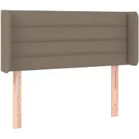 vidaXL Hoofdbord met randen 93x16x78/88 cm stof taupe