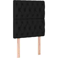 vidaXL Hoofdborden 2 st 80x7x78/88 cm stof zwart