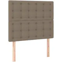 vidaXL Hoofdbord taupe 90x5x118/128 cm Stof