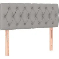 vidaXL Hoofdbord 100x7x78/88 cm stof lichtgrijs