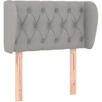 vidaXL Hoofdbord met randen 83x23x78/88 cm stof lichtgrijs