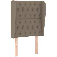 vidaXL Hoofdbord met randen 83x23x118/128 cm stof taupe