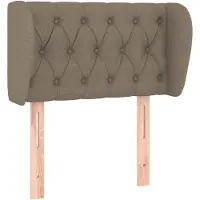 vidaXL Hoofdbord met randen 83x23x78/88 cm stof taupe