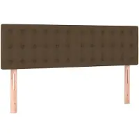 vidaXL Hoofdborden 144x5x78/88 cm stof donkerbruin