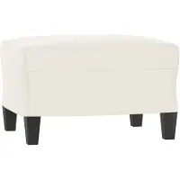 vidaXL Voetenbank 60x50x41 cm microvezelstof beige