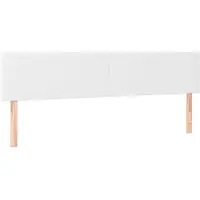 vidaXL Hoofdborden 180x5x78/88 cm kunstleer wit