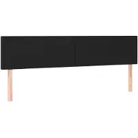 vidaXL Hoofdborden 200x5x78/88 cm kunstleer zwart