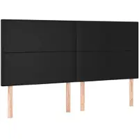 vidaXL Hoofdbord zwart 180x5x118/128 cm kunstleer