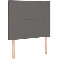 vidaXL Hoofdbord grijs 100x5x118/128 cm kunstleer