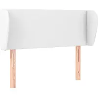 vidaXL Hoofdbord met randen 93x23x78/88 cm kunstleer wit