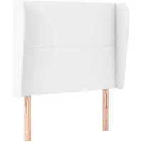 vidaXL Hoofdbord met randen 93x23x118/128 cm kunstleer wit