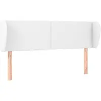vidaXL Hoofdbord met randen 147x23x78/88 cm kunstleer wit