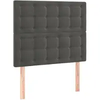 vidaXL Hoofdbord donkergrijs 80x5x118/128 cm Fluweel